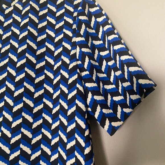 NWT Zara Geometric Pattern Short Sleeve Shift Dress Size Small - Picture 5 of 11